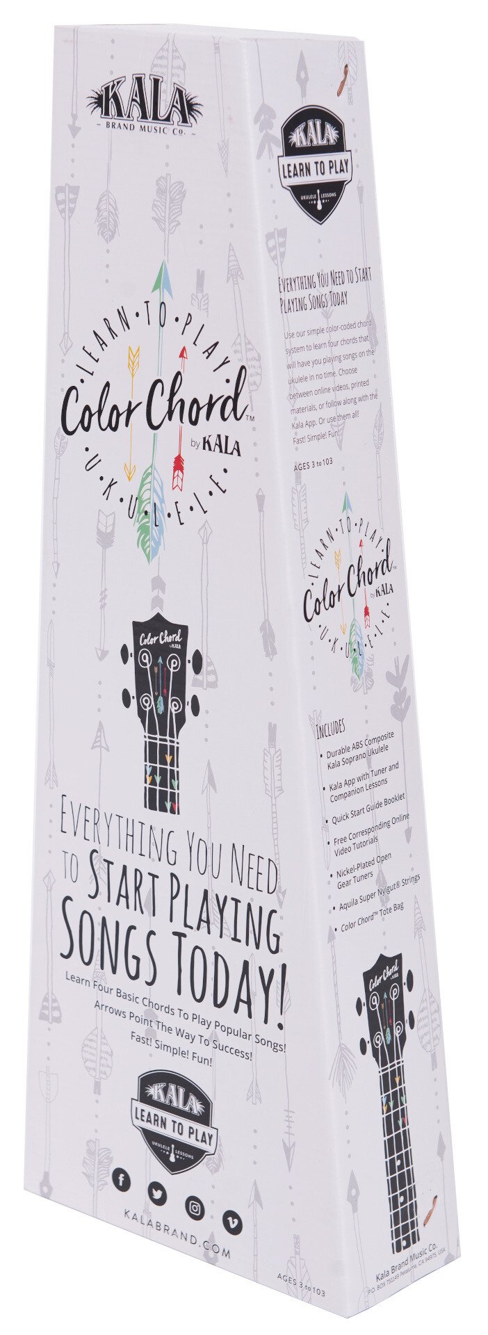 KALA-LTP-CC-S Learn To Play Color Chord Soprano Ukulele Starter Kit